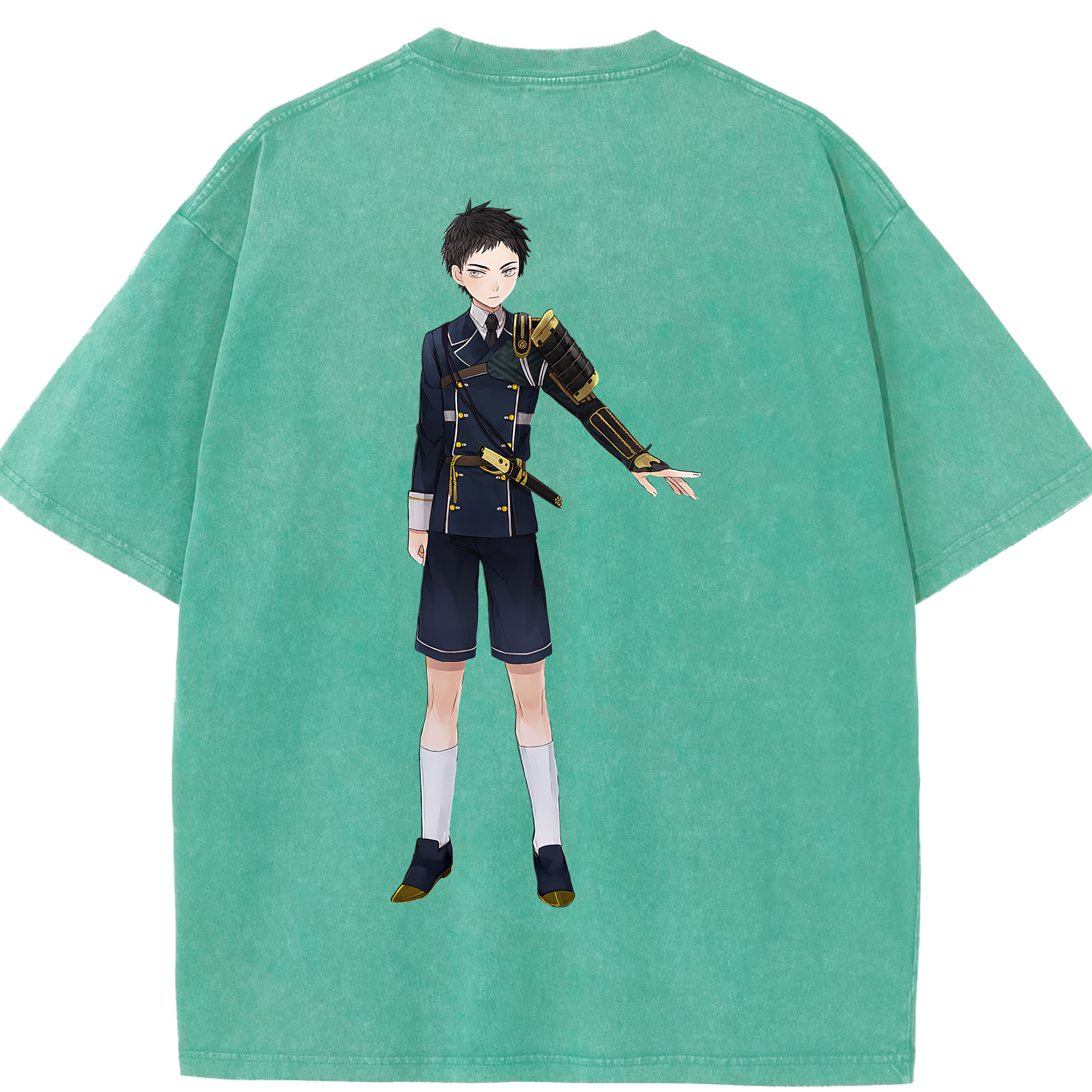 （画像用） 刀剣乱舞 Touken Ranbu 綿100% ヴィンテージ風 半袖Tシャツ（背面プリント）